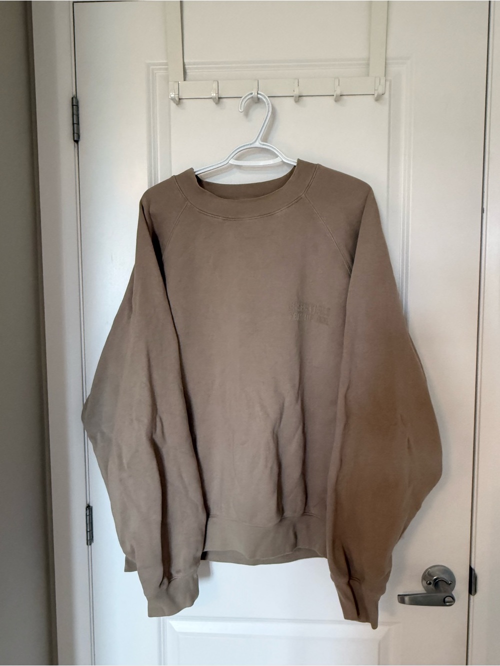 Essentials fear of god Men's oversized crewneck Sweatshirt beige/tan/Taupe